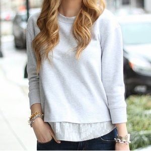 J. Crew Light peach Sequin bottom sweatshirt